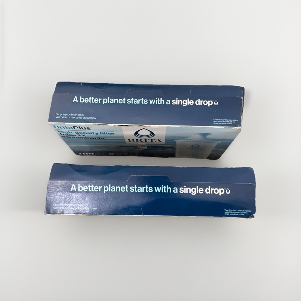 2X Brita Plus Replacement Water Filte BPAFree High Density Pitchers 8 Total NEW - Picture 2 of 5